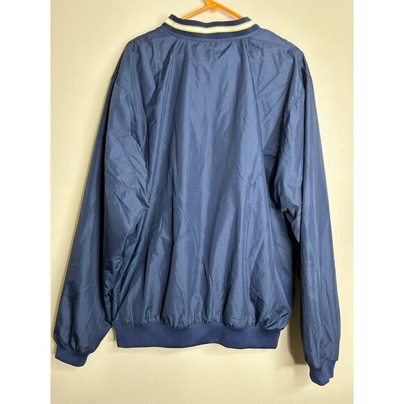 Notre Dame Fighting Irish Adidas Mens Jacket Navy White Color Block 1/4 Zip Med - Picture 4 of 5